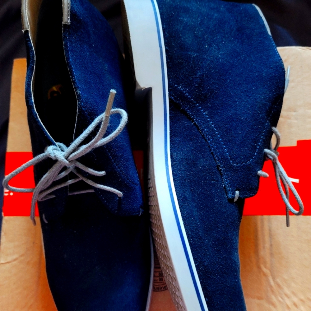 Mens Navy blue Clark's.